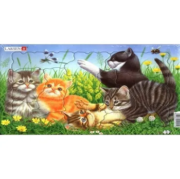 Puzzle Larsen Puzzle 1 dílek Roztomilá koťátka Puzzle 10 dílků