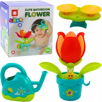Hračka pro nejmenší Hračka do vany KVĚTINA s konvičkou – interaktivní, barevná, edukativní