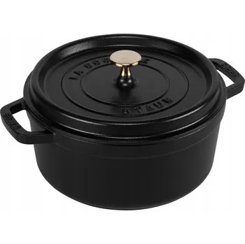 Hrnec Staub La Cocotte Litinový Hrnec kulatý 2,2 l, černý, FRANCIE