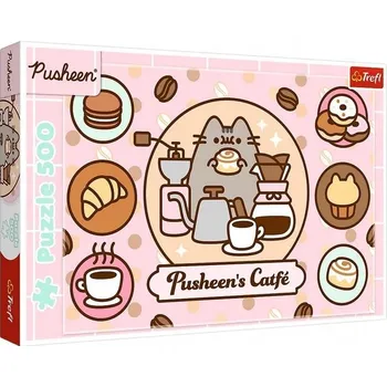 Puzzle Puzzle 500 dílků Pusheen v kavárně 37528 Trefl