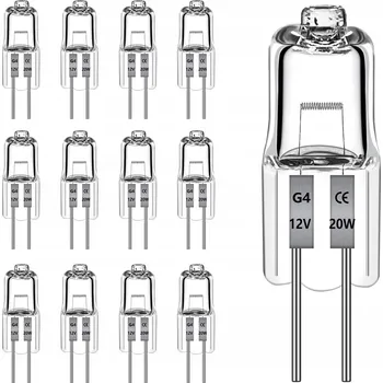 Žárovka HALOGENOVÁ ŽÁROVKA G4 20W 12V 12 KS - HALOGEN JC ŽÁROVKA OSVĚTLENÍ