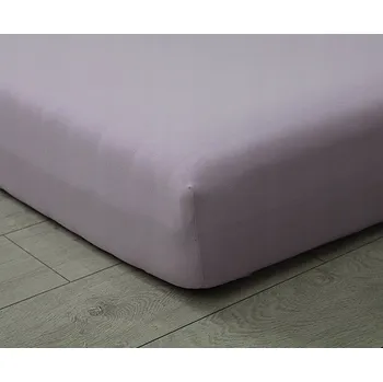 Prostěradlo Prostěradlo JERSEY s gumou, exkluzivní, LILKOVÁ světle fialová vřesová 160x200