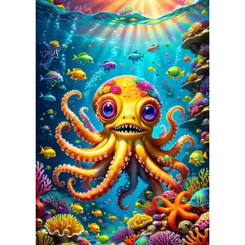 Puzzle ENJOY Roztomilá chobotnička 1000 dílků