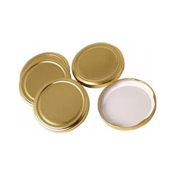 Sklenice Šroubovací Víčka na sklenice Sezon zlaté 66 mm 10 kusů