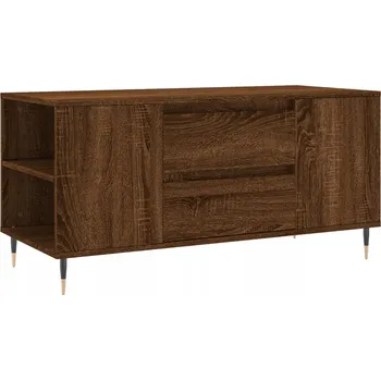 Konferenční stolek Konferenční stolek hnědý dub 102 x 44,5 x 50 cm s kovovými nohami