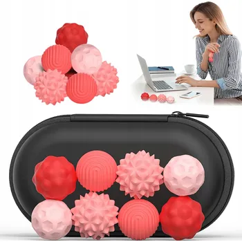 Hračka pro nejmenší HRAČKA ANTISTRESOVÁ MAGNETICKÁ SENZORICKÁ KULIČKA ZE SILIKONU SADA 8 KS