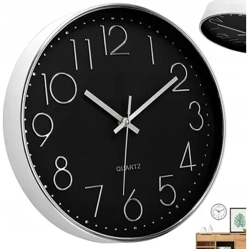 Hodiny 3D HODINY NA ZEĎ S QUARTZOVÝM STROJKEM PRŮHLEDNÝ CIFERNÍK ČERNÉ