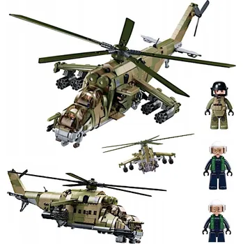 ostatní stavebnice Stavebnice Vojenský vrtulník MI-24S, 893 dílků + figurky (KL33)