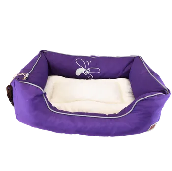 Pelíšek pro psa Kanape Huhubamboo fialová + plyš S 55 x 35 cm