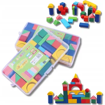 Dřevěná hračka Drewniane Klocki Konstrukcyjne Edukacyjna Vzdělávací skládačka Různé tvary Barvy