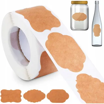 Sklenice NÁLEPKY NA KOŘENKY SKLENICE , SKLENICE, ETIKETY 300 ks