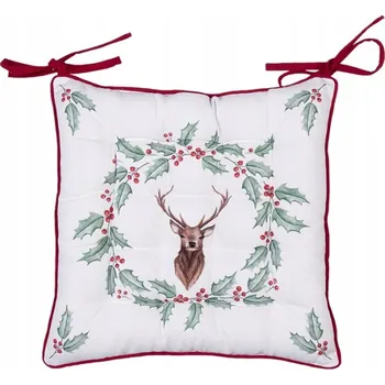 Podsedák Vánoční podsedák na židli s motivem jelena - 40x40x4 cm