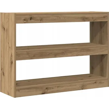 Knihovna Regál v rustikálním stylu dub artisan 100 x 30 x 72 cm se 2 policemi