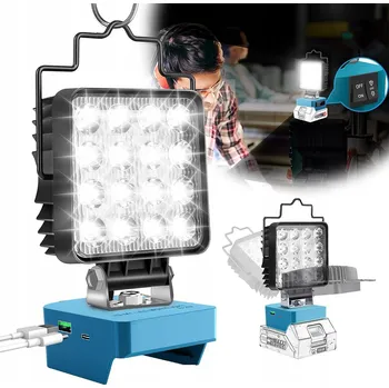 Lampička HALOGENOVÁ PRACOVNÍ LED LAMPA NA AKUMULÁTOR 48W 4800LM přenosná