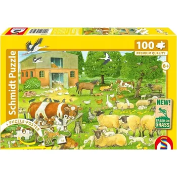 Puzzle Schmidt Spiele 100dílné Puzzle Schmidt Spiele - PQ Puzzle 100dílné Puzzle Zvířátka na farmě