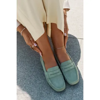 Dámská obuv Dámské semišové mokasíny Big Star RR274948 Barva: Zelená, Velikost: 41