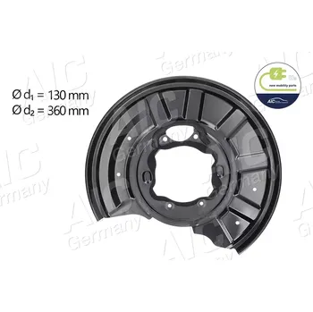 Autodíl AIC Ochranný plech proti nečistotám brzdového kotouče ČÁSTI NOVÉ MOBILITY AIC 55102