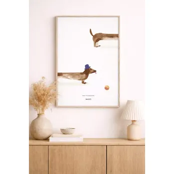 Plakát Plakát Paper Collective Doug the Dachshund Poster 50 x 70 cm