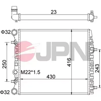 Motor automobilu JPN Chladič vody JPN 60C9057-JPN
