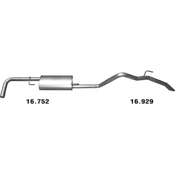 Výfukový systém Střední tlumič výfuku NOVAK 16.406