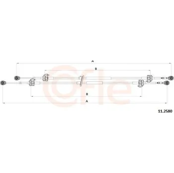 Tažné lanko, ruční převodovka COFLE 11.2580