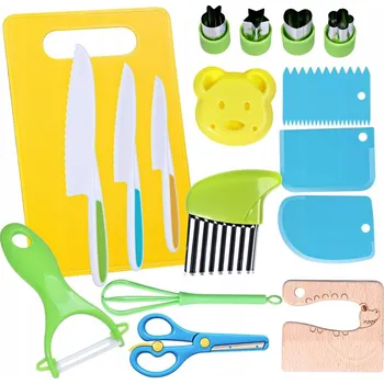 Kuchyňský nůž BEZPEČNÁ SADA KUCHYŇSKÝCH NOŽŮ PRO DĚTI 17 KS XXL