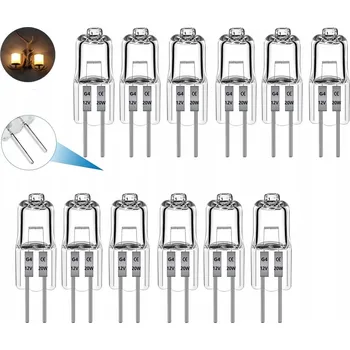 Žárovka HALOGENOVÁ ŽÁROVKA G4 20W 12V 12 KS - HALOGEN JC ŽÁROVKA OSVĚTLENÍ