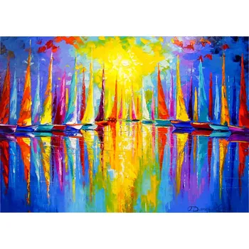 Puzzle ENJOY Duhové plachetnice 1000 dílků