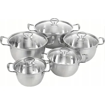 Sada nádobí SADA HRNCŮ NA INDUKCI PLYN Z NEREZOVÉ OCELI SADA 10 KS