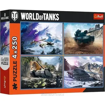 PUZZLE 4x250 VELKÁ BITVA TANKŮ TREFL