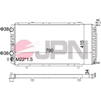 Motor automobilu JPN Chladič vody JPN 60C9012-JPN
