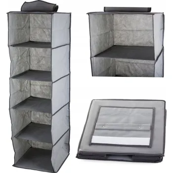 Šatní skříň Skříň alepříležitosti ORGANIZER SKŘÍŇ NA CIUCHY UBRANIA 30 x 100 x 30 cm černá, odstíny šedé, šedá