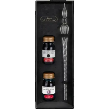 Umělecký štětec Kaligrafická sada Herbin s inkousty a skleněným perem