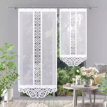 Obraz Záclona panel žakárový bílý hotový 60x160cm G575