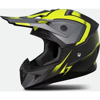 Helma na motorku Motokrosová helma STORMER Dust Madness Matt Černá/Žlutá fluo M