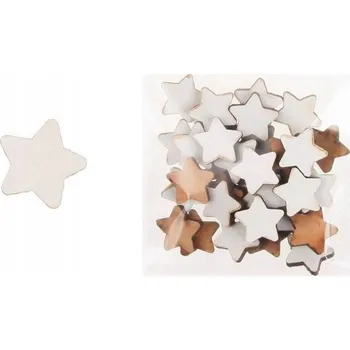 Vánoční dekorace DŘEVĚNÉ DEKORACE 3 6 KS MALÁ HVĚZDA