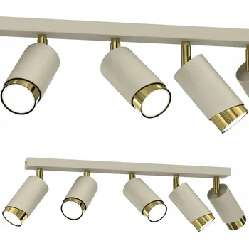 Stropní svítidlo stropní svítidlo lišta nastavitelné 5x GU10 béžová zlatá BEVEL