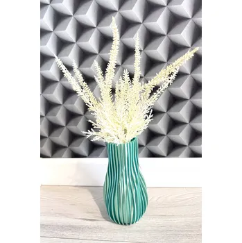 Váza Nerozbitná váza 20 cm skandinávská Moderní váza 3D umělé květy
