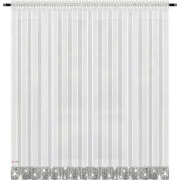 Záclona Fliying Voálová záclona L184-400/250 bílá se zirkony 400x250 cm