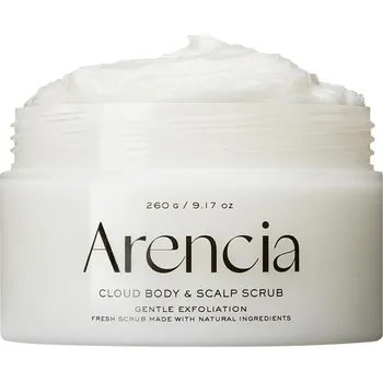 Tělový peeling Arencia – Fresh Cloud Body & Scalp Scrub White Tea & Neroli – Tělový peeling s bílým čajem a neroli – 260 g