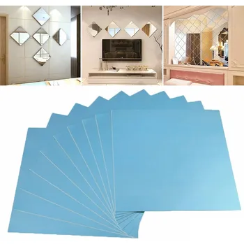 Zrcadlo 10 Ks. 20x20 ZRCADLO SAMOLEPICÍ OBKLADY ZRCADLOVÉ DLAŽDICE K NALEPENÍ