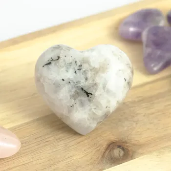 Měsíční kámen srdce 40mm - A
