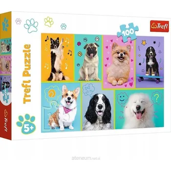 Puzzle Puzzle Trefl 100 dílků Ve světě pejsků