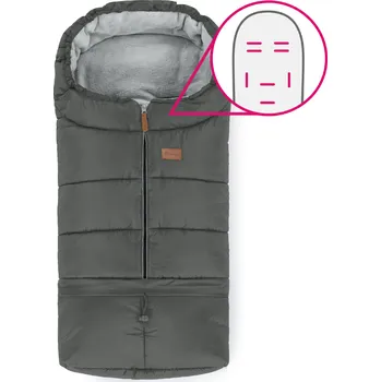 Příslušenství pro přepravu dětí PETITE&MARS Fusak nastavitelný 3v1 Jibot Horizontal Charcoal Grey