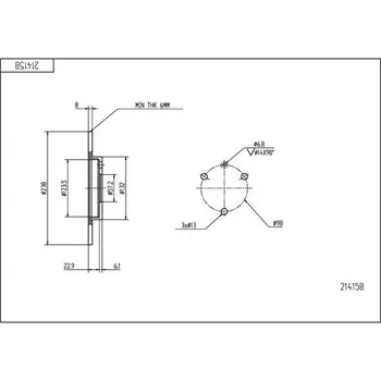 Brzdový kotouč Brzdový kotouč HART 214 158