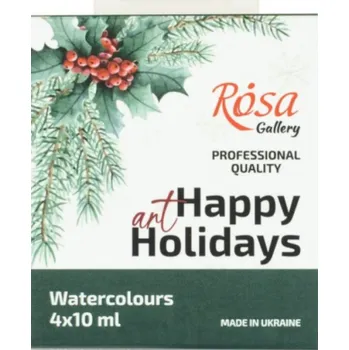 Vodová barva Sada akvarelových barev Rosa 4x10ml Vánoční edice 3