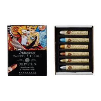 Sada olejových pastelů Sennelier 6ks metalické odstíny