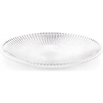 Talíř TALÍŘ Dezertní SKLENĚNÝ Lisovaný na DORTY Malý TALÍŘEK Tadar Anastazja 20 cm