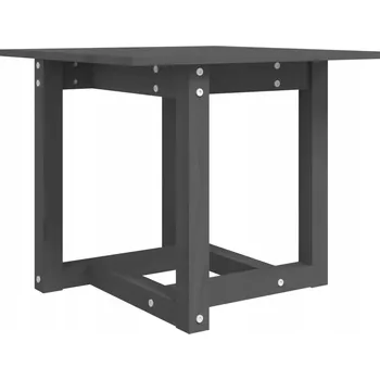 Konferenční stolek Konferenční stolek z masivního borovicového dřeva, šedý, 50 x 50 x 45 cm