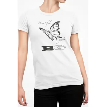 Dámské tričko Tričko dámské-Beautiful Gentle 5XL bílé